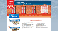 Desktop Screenshot of geniusloci.com.pl